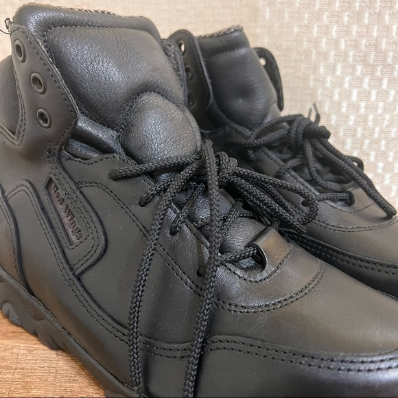 Red Wing Shoes Mens 9.5 3E Black Steel Toe Boots - Picture 3 of 12